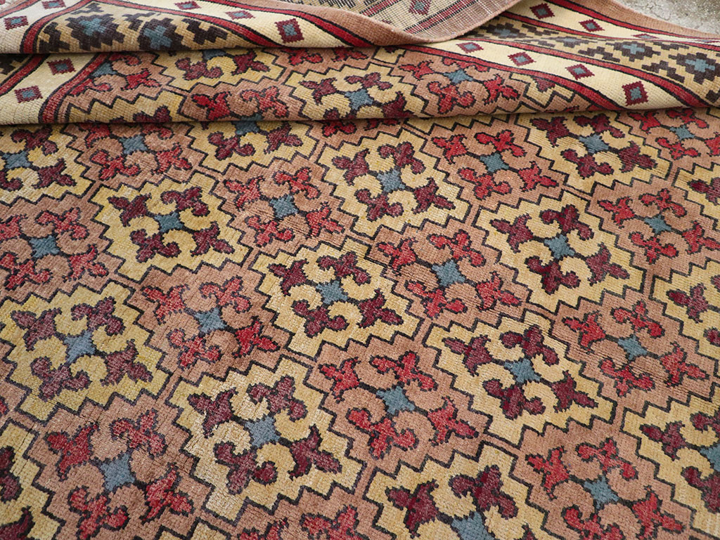 Vintage East Turkestan Samarkand Room Size Carpet, No.32171 - Galerie Shabab