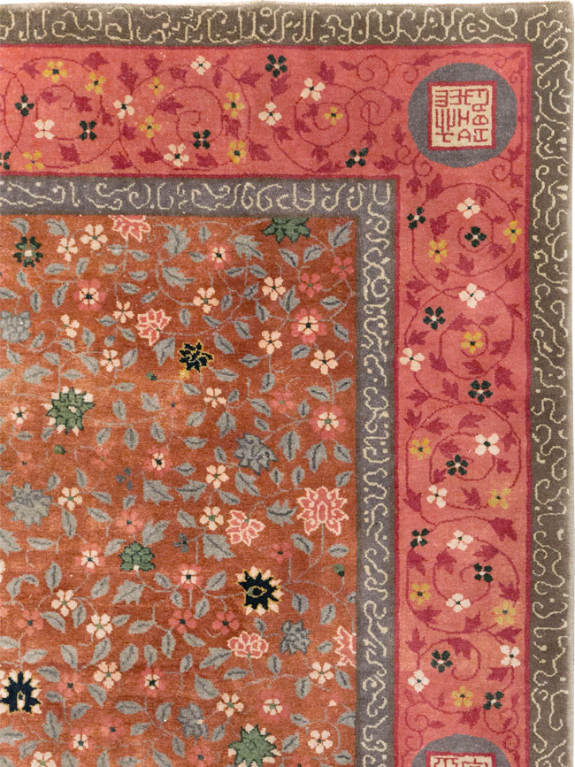 Vintage Mongolian Small Room Size Carpet, No.32172 - Galerie Shabab