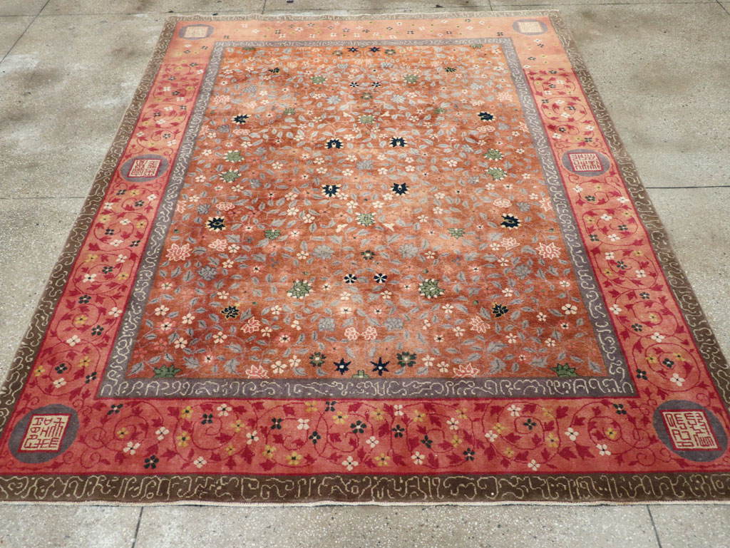 Vintage Mongolian Small Room Size Carpet, No.32172 - Galerie Shabab