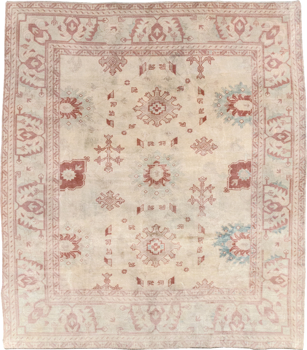 Vintage Turkish Oushak Small Room Size Carpet, No.32177 - Galerie Shabab