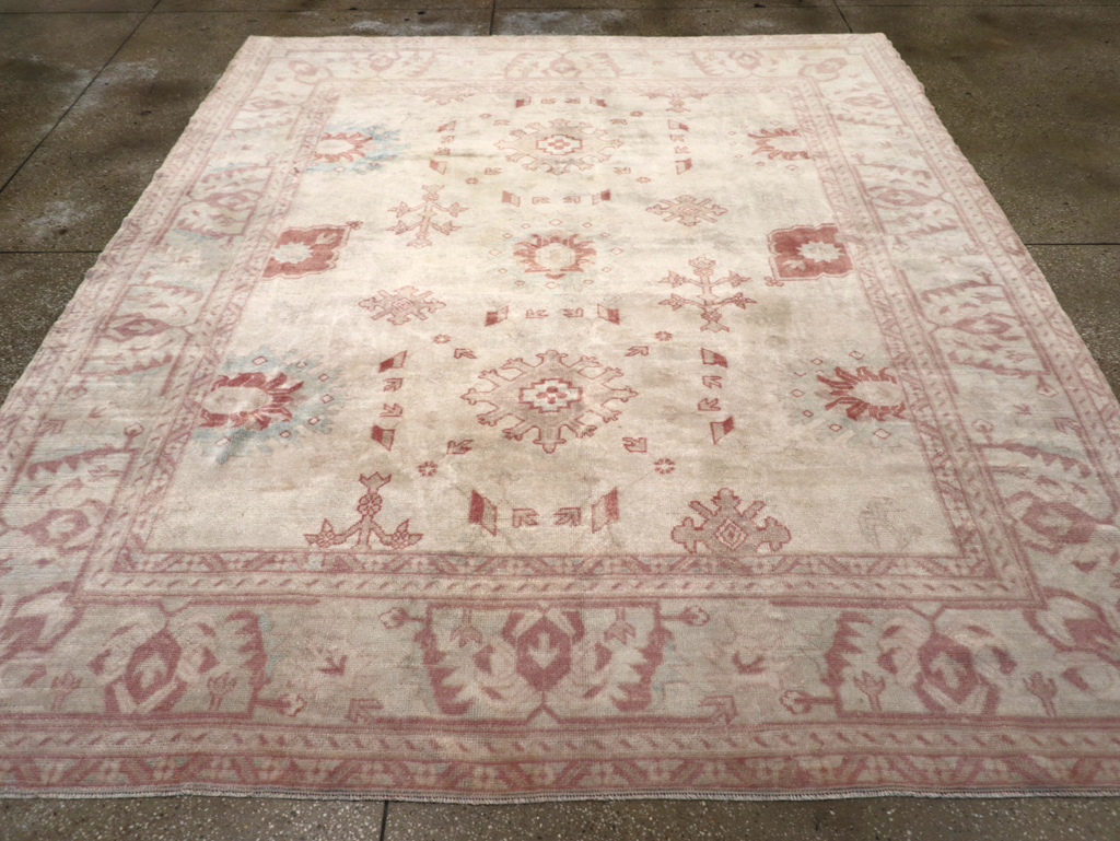Vintage Turkish Oushak Small Room Size Carpet, No.32177 - Galerie Shabab