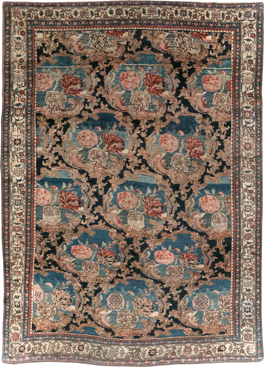 Antique Persian Bidjar Small Room Size Carpet, No.32178 - Galerie Shabab