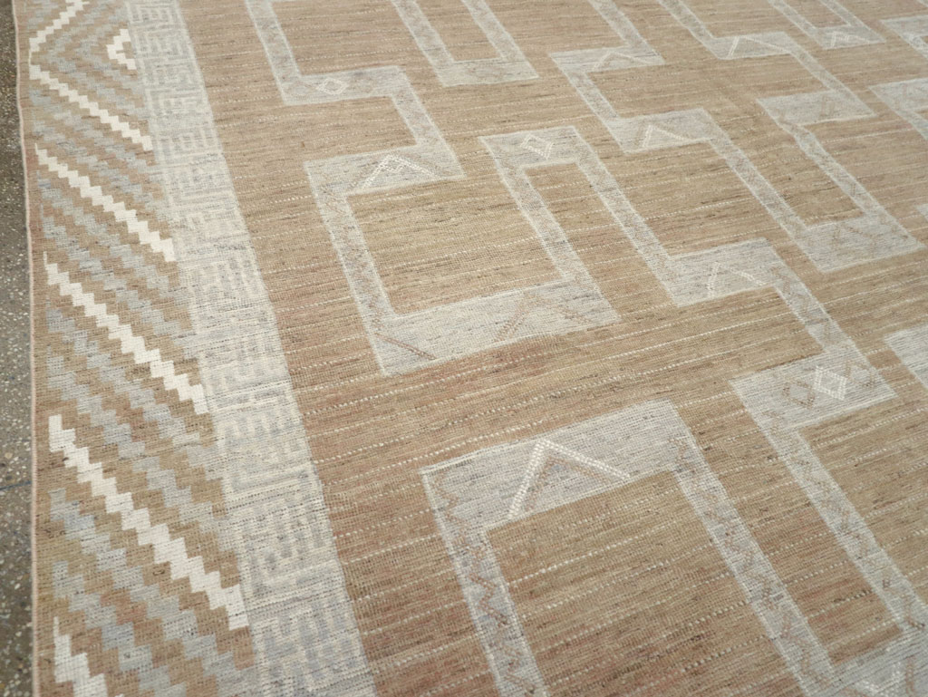 African Tuareg Inspired Modern East Turkestan Khotan Room Size Carpet, No.32188 - Galerie Shabab