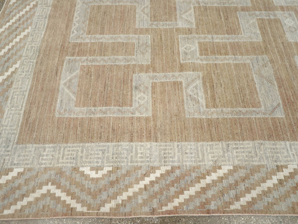 African Tuareg Inspired Modern East Turkestan Khotan Room Size Carpet, No.32188 - Galerie Shabab