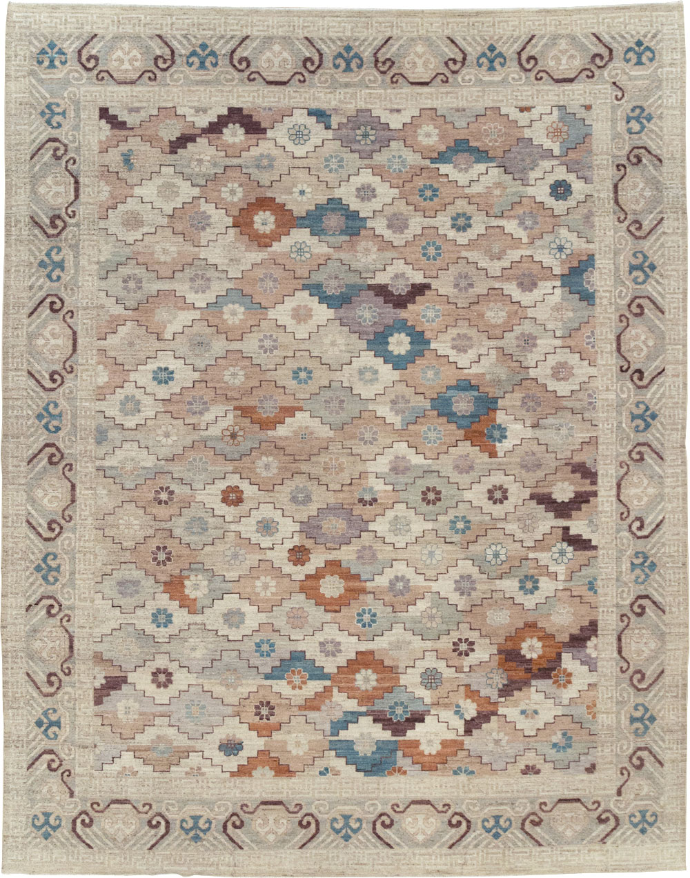 Modern East Turkestan Khotan Room Size Carpet, No.32189 - Galerie Shabab