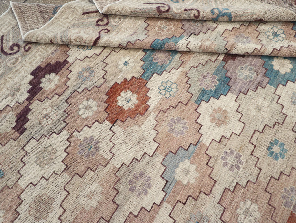 Modern East Turkestan Khotan Room Size Carpet, No.32189 - Galerie Shabab