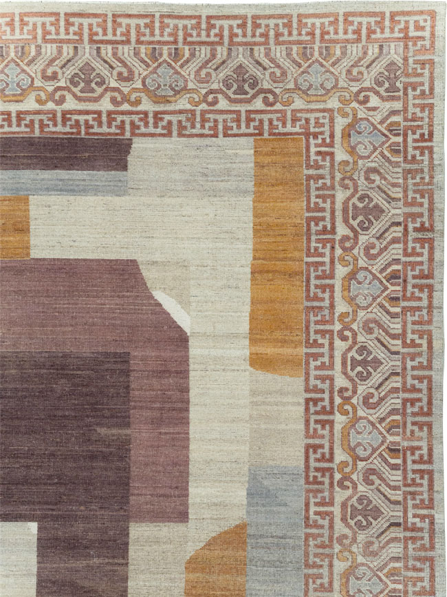 Modern East Turkestan Khotan Room Size Carpet, No.32190 - Galerie Shabab