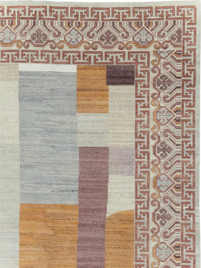 Modern East Turkestan Khotan Room Size Carpet, No.32190 - Galerie Shabab