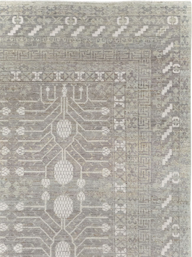 Modern East Turkestan Khotan Room Size Carpet, No.32192 - Galerie Shabab