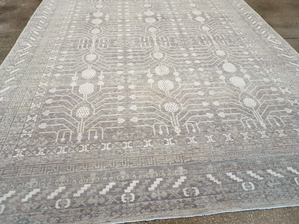 Modern East Turkestan Khotan Room Size Carpet, No.32192 - Galerie Shabab