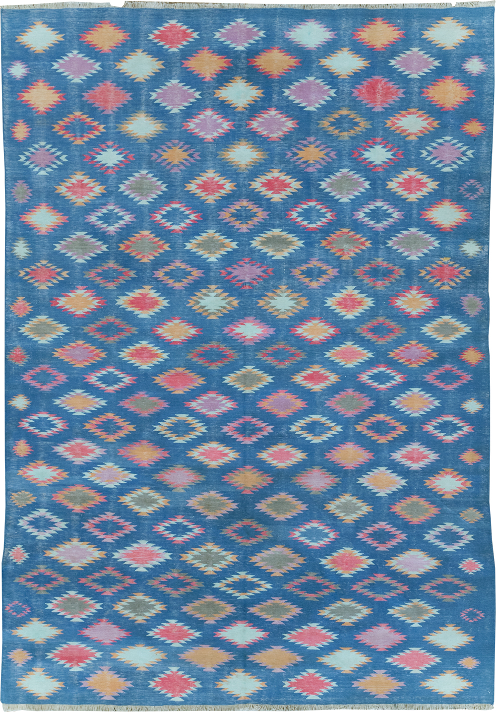 Vintage Indian Cotton Dhurrie Flatweave Rug, No.32194 - Galerie Shabab