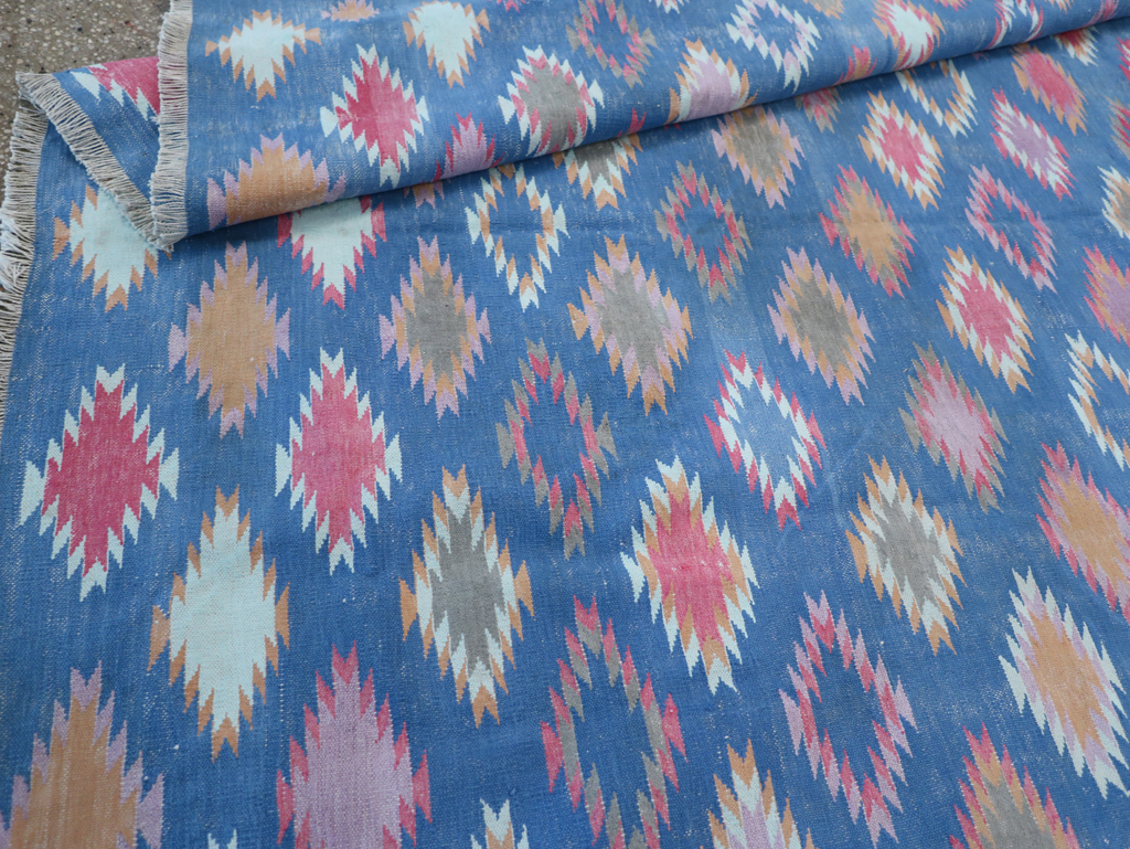 Vintage Indian Cotton Dhurrie Flatweave Rug, No.32194 - Galerie Shabab