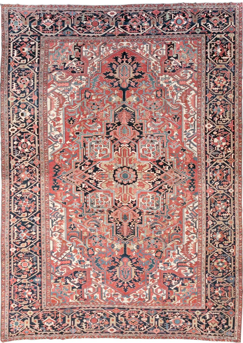 Antique Persian Heriz Large Carpet, No.32197 - Galerie Shabab