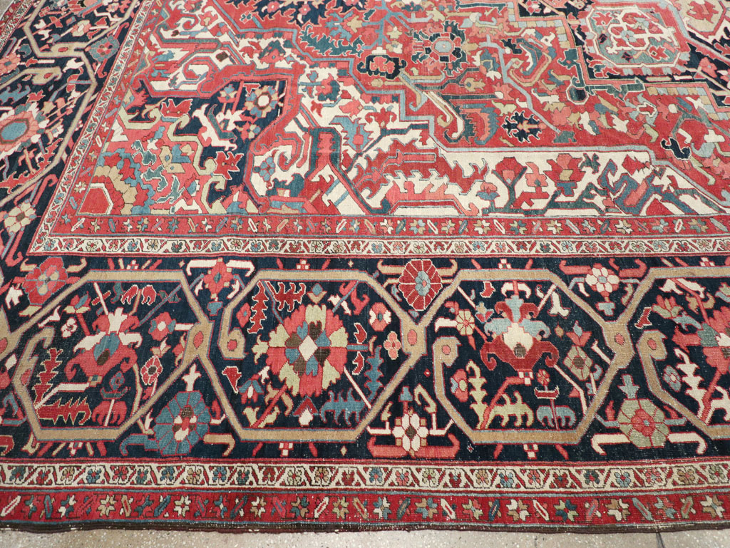 Antique Persian Heriz Large Carpet, No.32197 - Galerie Shabab