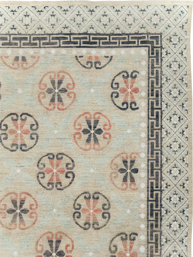 Modern East Turkestan Khotan Large Room Size Carpet, No.32206 - Galerie Shabab