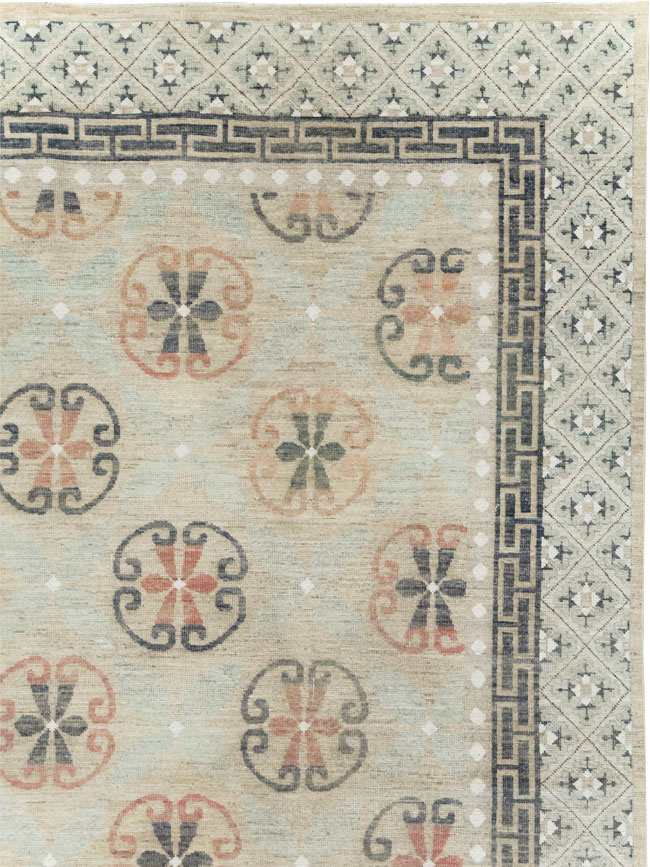 Modern East Turkestan Khotan Large Room Size Carpet, No.32206 - Galerie Shabab