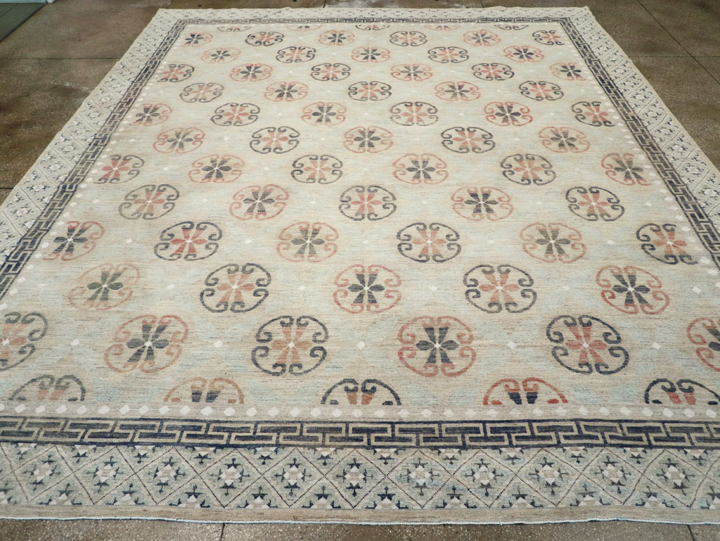 Modern East Turkestan Khotan Large Room Size Carpet, No.32206 - Galerie Shabab