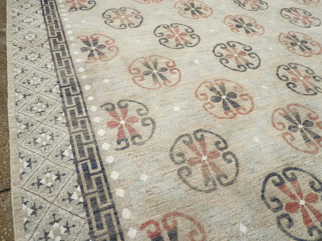 Modern East Turkestan Khotan Large Room Size Carpet, No.32206 - Galerie Shabab