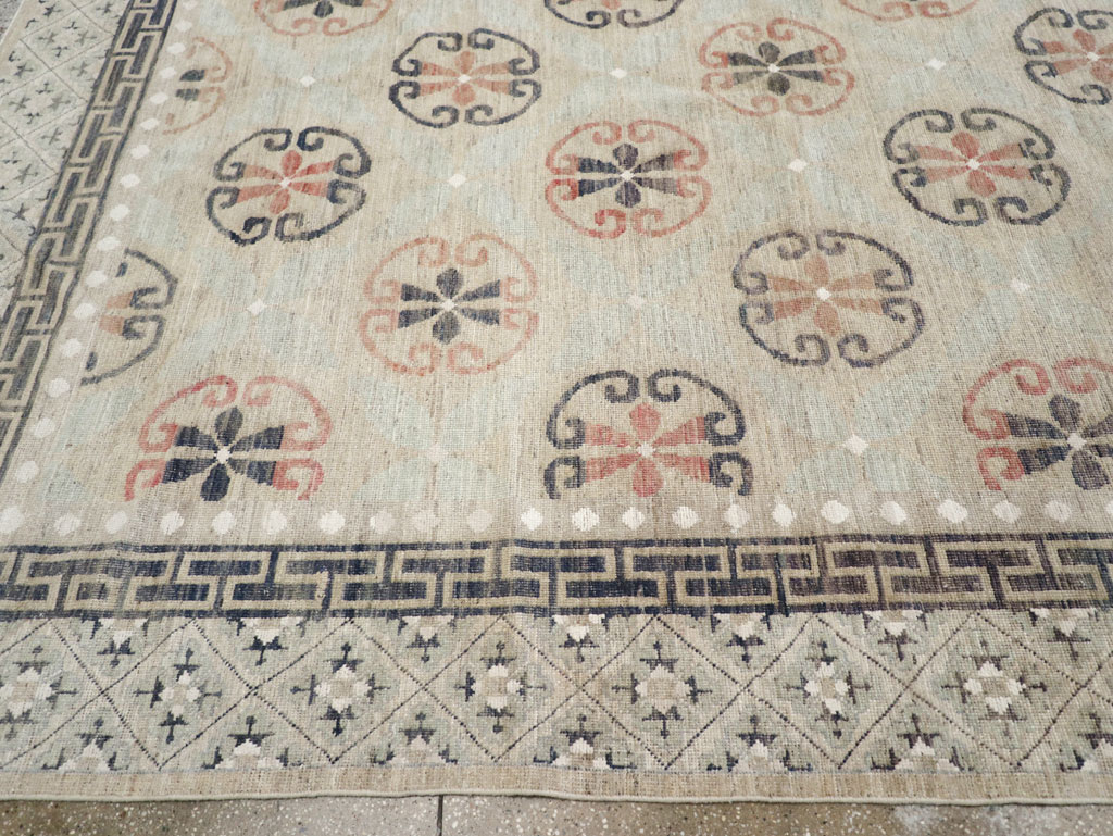 Modern East Turkestan Khotan Large Room Size Carpet, No.32206 - Galerie Shabab