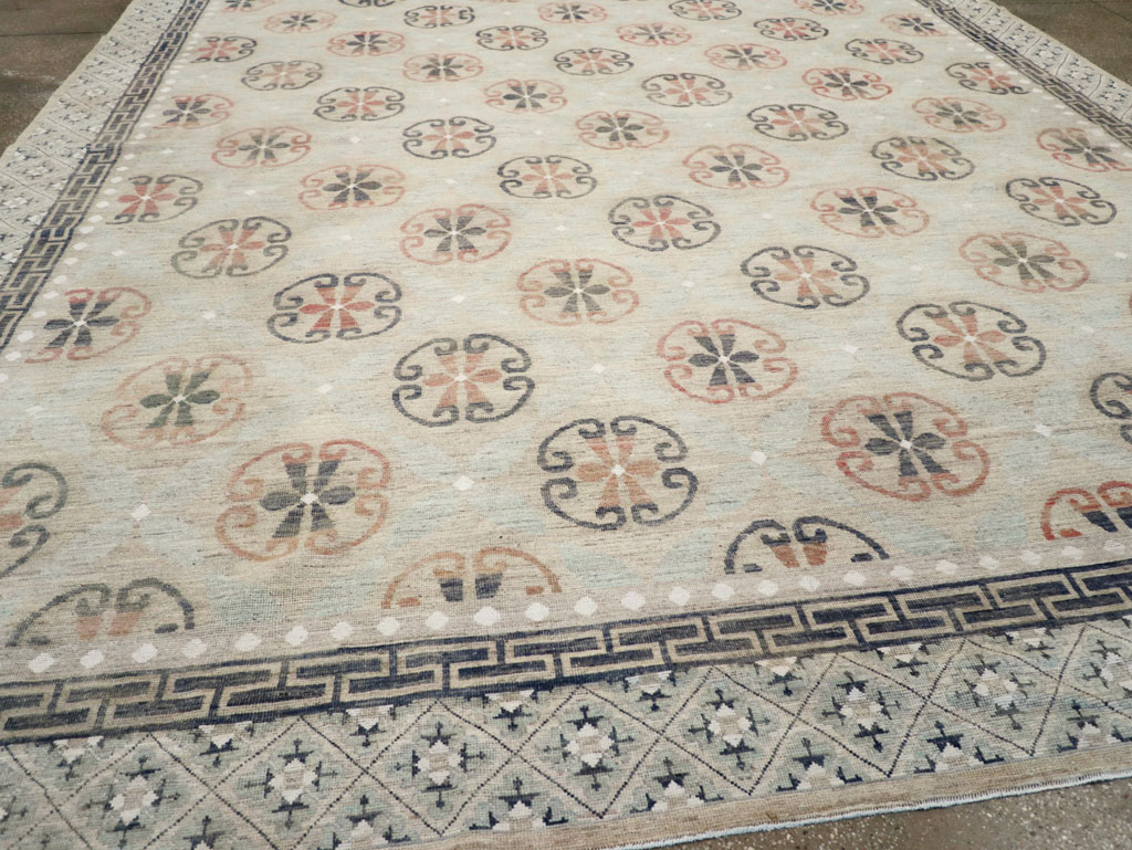 Modern East Turkestan Khotan Large Room Size Carpet, No.32206 - Galerie Shabab