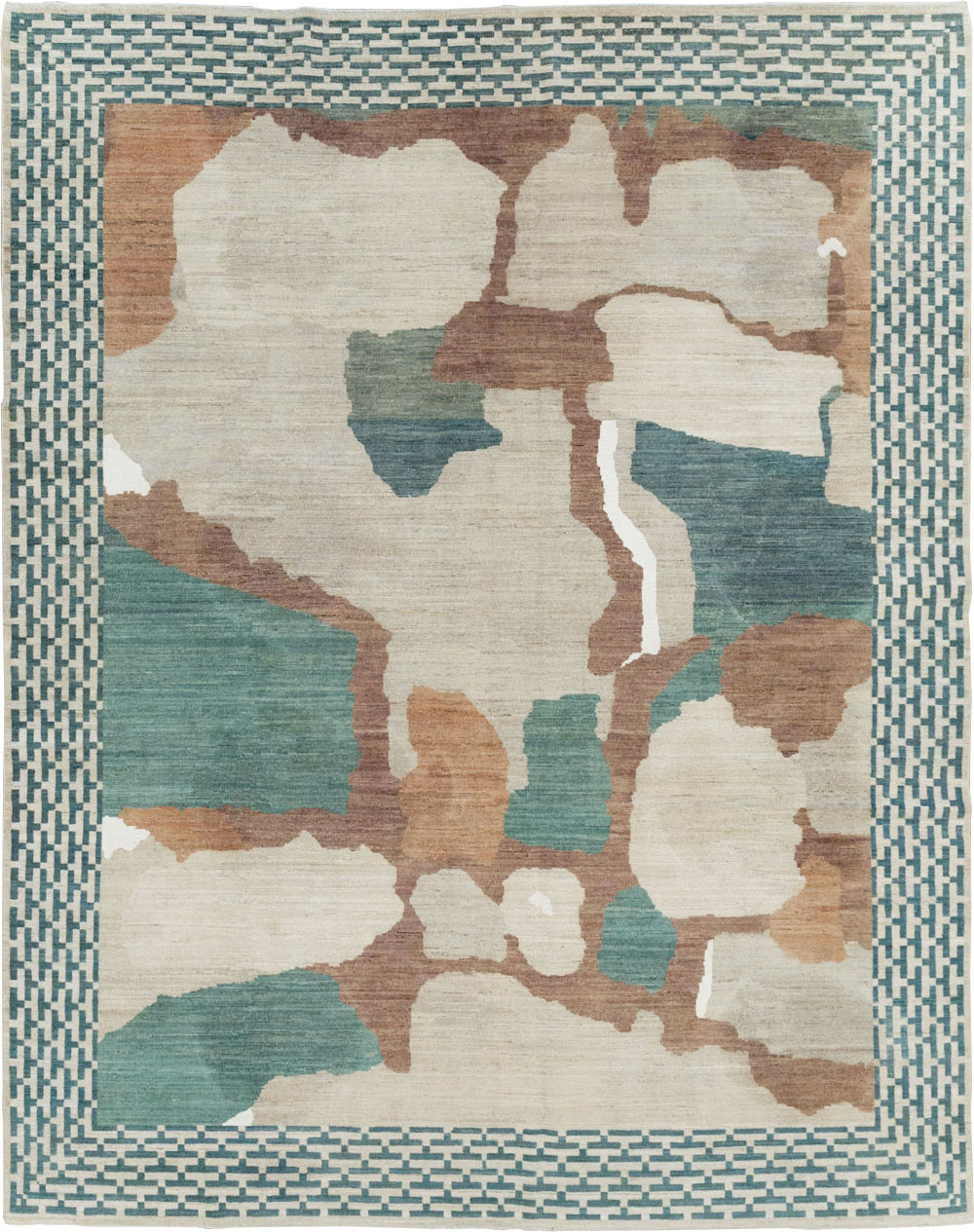 Modern East Turkestan Khotan Room Size Carpet, No.32208 - Galerie Shabab