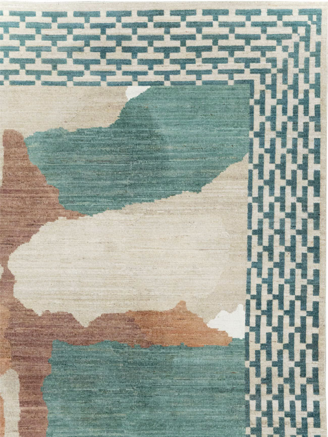 Modern East Turkestan Khotan Room Size Carpet, No.32208 - Galerie Shabab