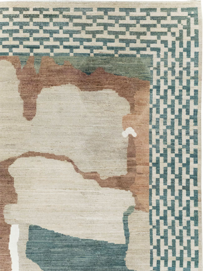 Modern East Turkestan Khotan Room Size Carpet, No.32208 - Galerie Shabab