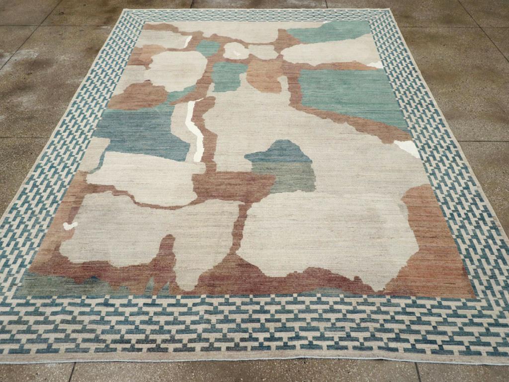 Modern East Turkestan Khotan Room Size Carpet, No.32208 - Galerie Shabab