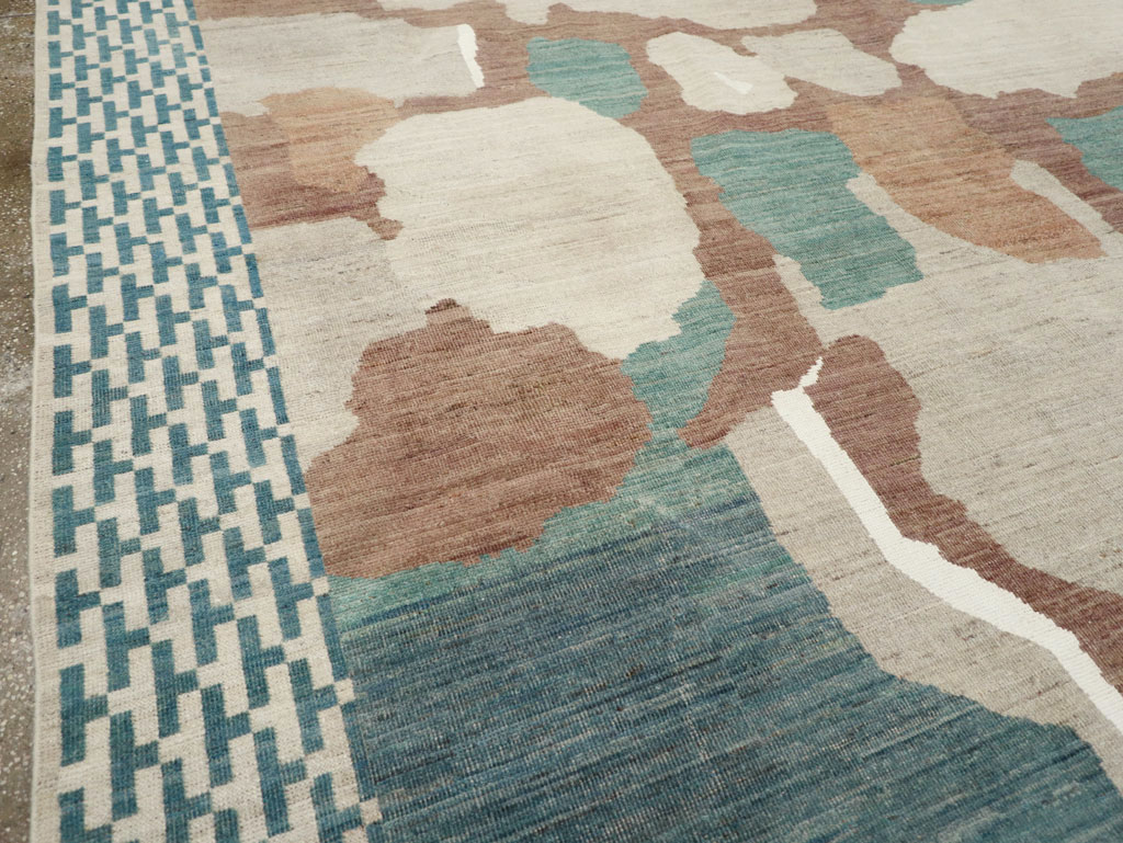 Modern East Turkestan Khotan Room Size Carpet, No.32208 - Galerie Shabab