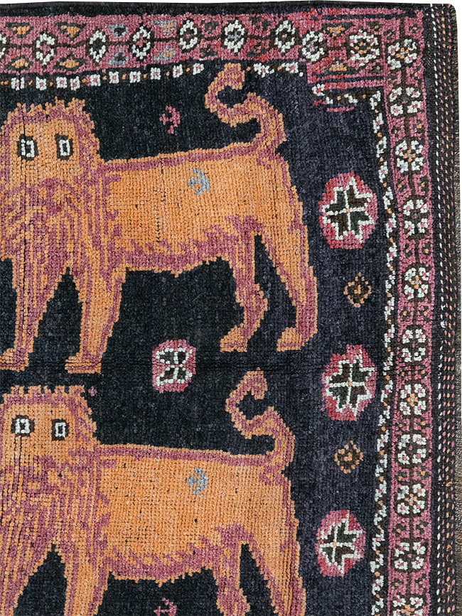 Vintage Turkish Anatolian Pictorial Runner, No.32213 - Galerie Shabab