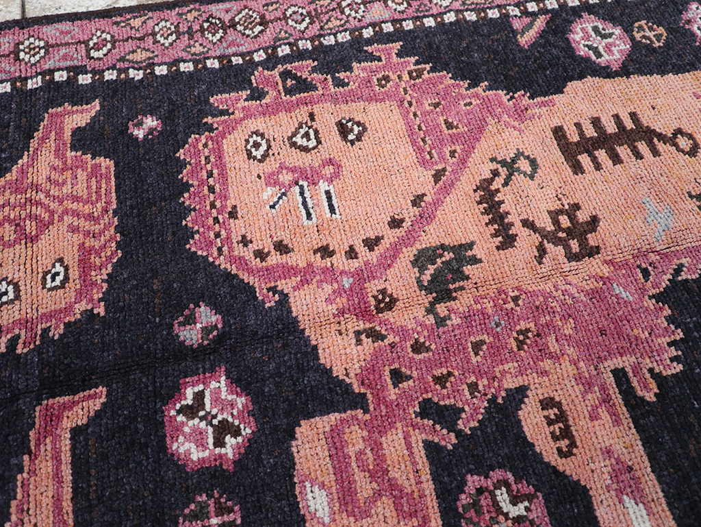 Vintage Turkish Anatolian Pictorial Runner, No.32213 - Galerie Shabab
