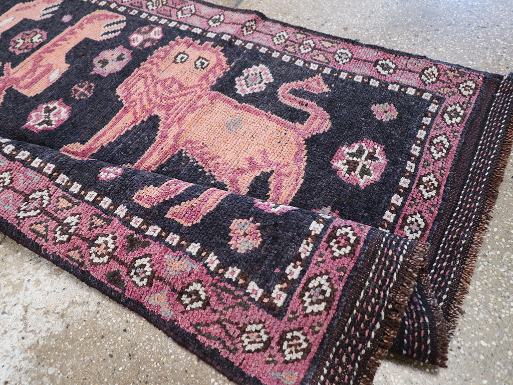 Vintage Turkish Anatolian Pictorial Runner, No.32213 - Galerie Shabab