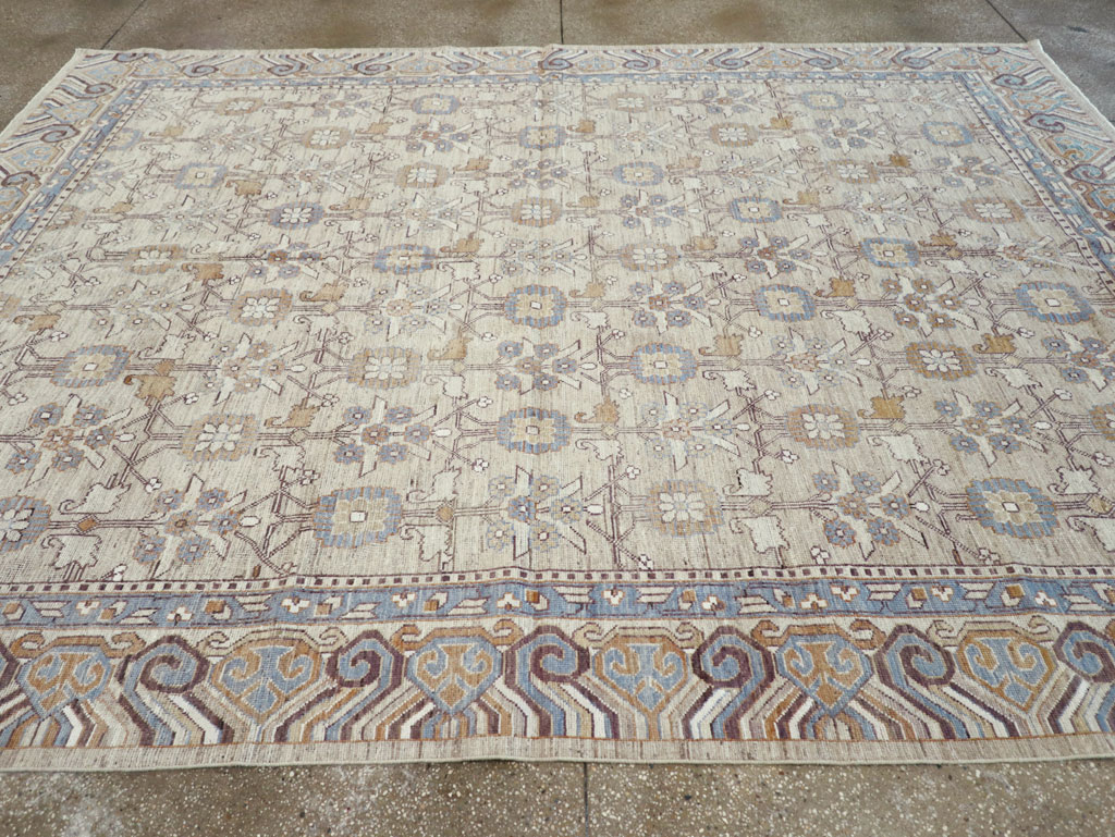 Modern East Turkestan Khotan Room Size Carpet, No.32218 - Galerie Shabab