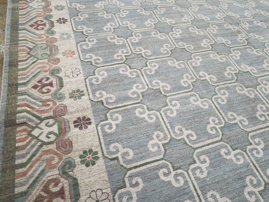 Modern East Turkestan Khotan Large Room Size Carpet, No.32219 - Galerie Shabab