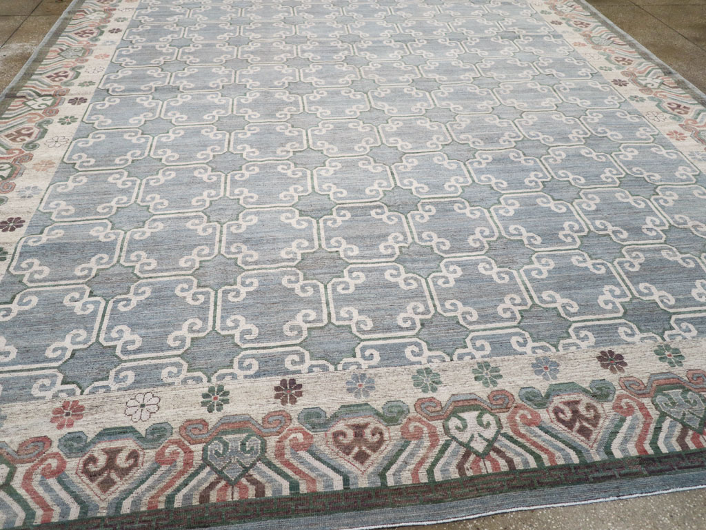 Modern East Turkestan Khotan Large Room Size Carpet, No.32219 - Galerie Shabab