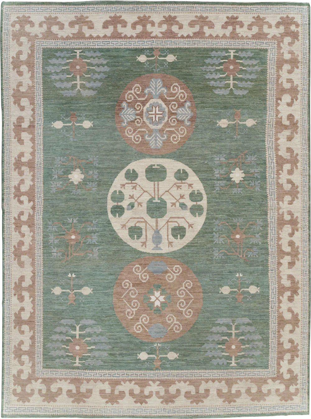 Modern East Turkestan Khotan Room Size Carpet, No.32220 - Galerie Shabab