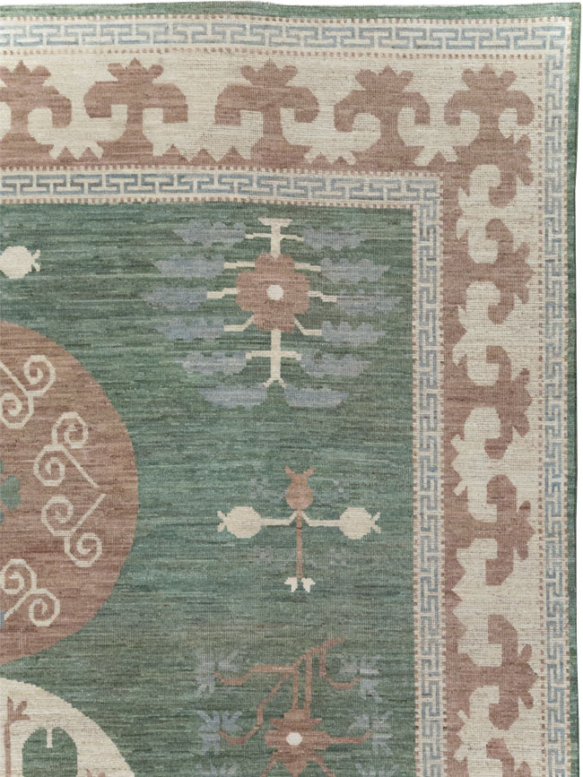 Modern East Turkestan Khotan Room Size Carpet, No.32220 - Galerie Shabab