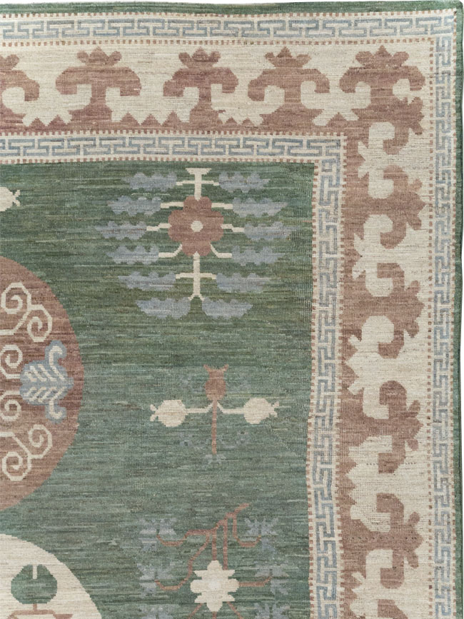 Modern East Turkestan Khotan Room Size Carpet, No.32220 - Galerie Shabab
