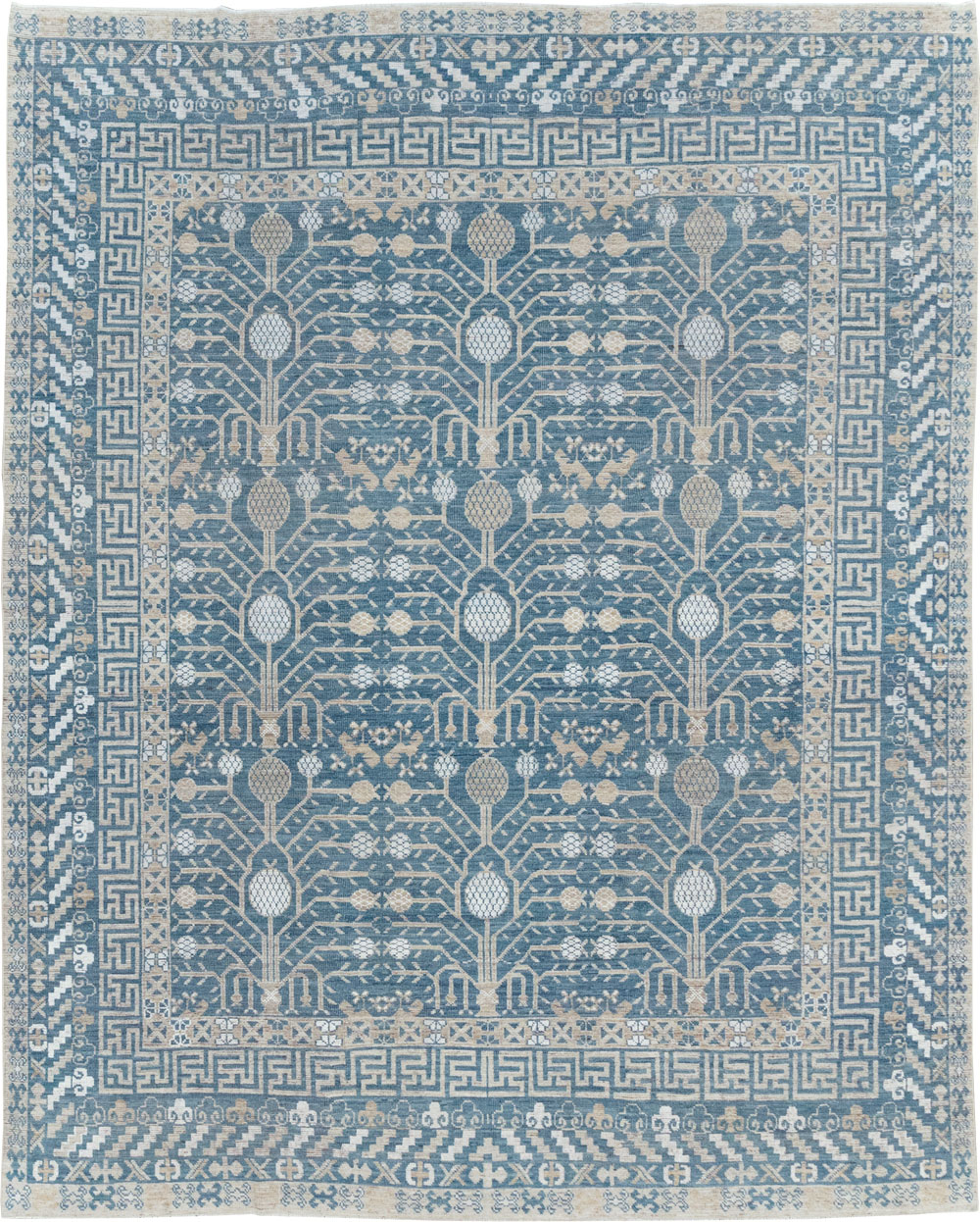 Modern East Turkestan Khotan Small Room Size Carpet, No.32221 - Galerie Shabab