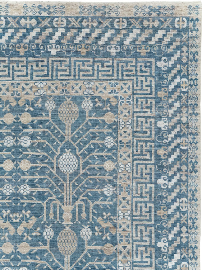 Modern East Turkestan Khotan Small Room Size Carpet, No.32221 - Galerie Shabab