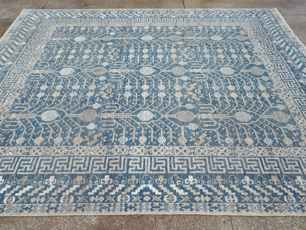 Modern East Turkestan Khotan Small Room Size Carpet, No.32221 - Galerie Shabab