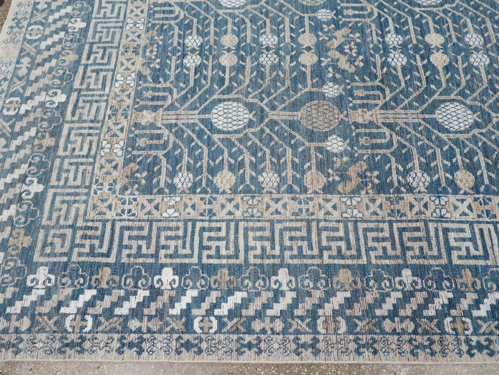 Modern East Turkestan Khotan Small Room Size Carpet, No.32221 - Galerie Shabab