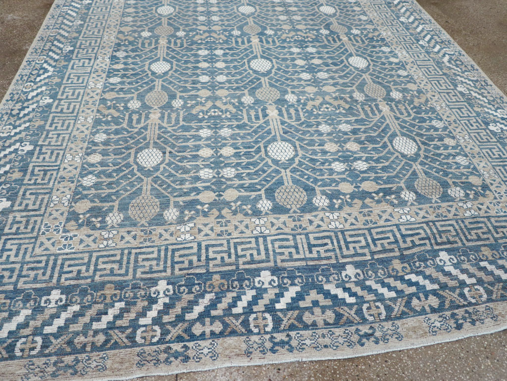 Modern East Turkestan Khotan Small Room Size Carpet, No.32221 - Galerie Shabab