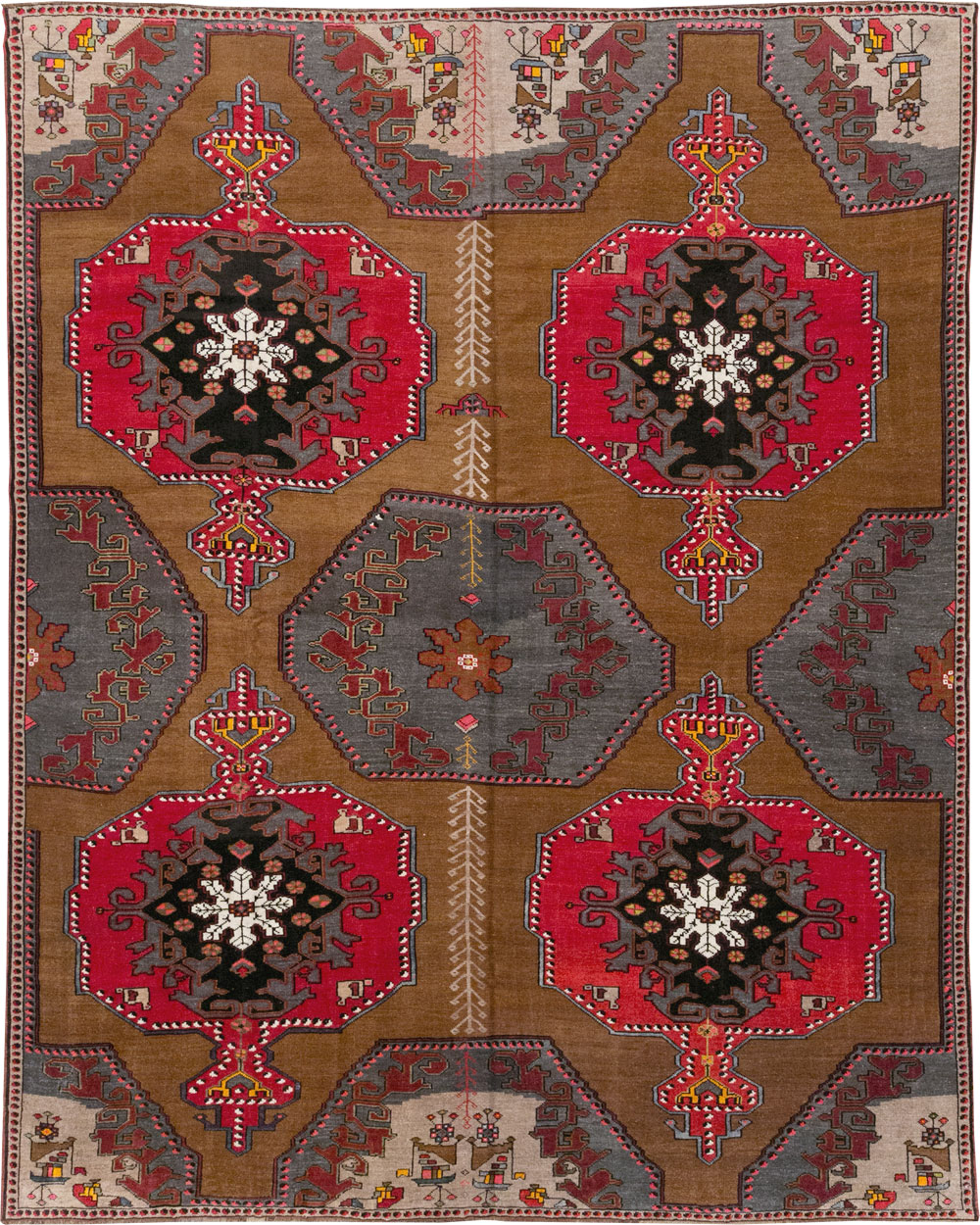 Vintage Turkish Anatolian Room Size Carpet, No.32224 - Galerie Shabab