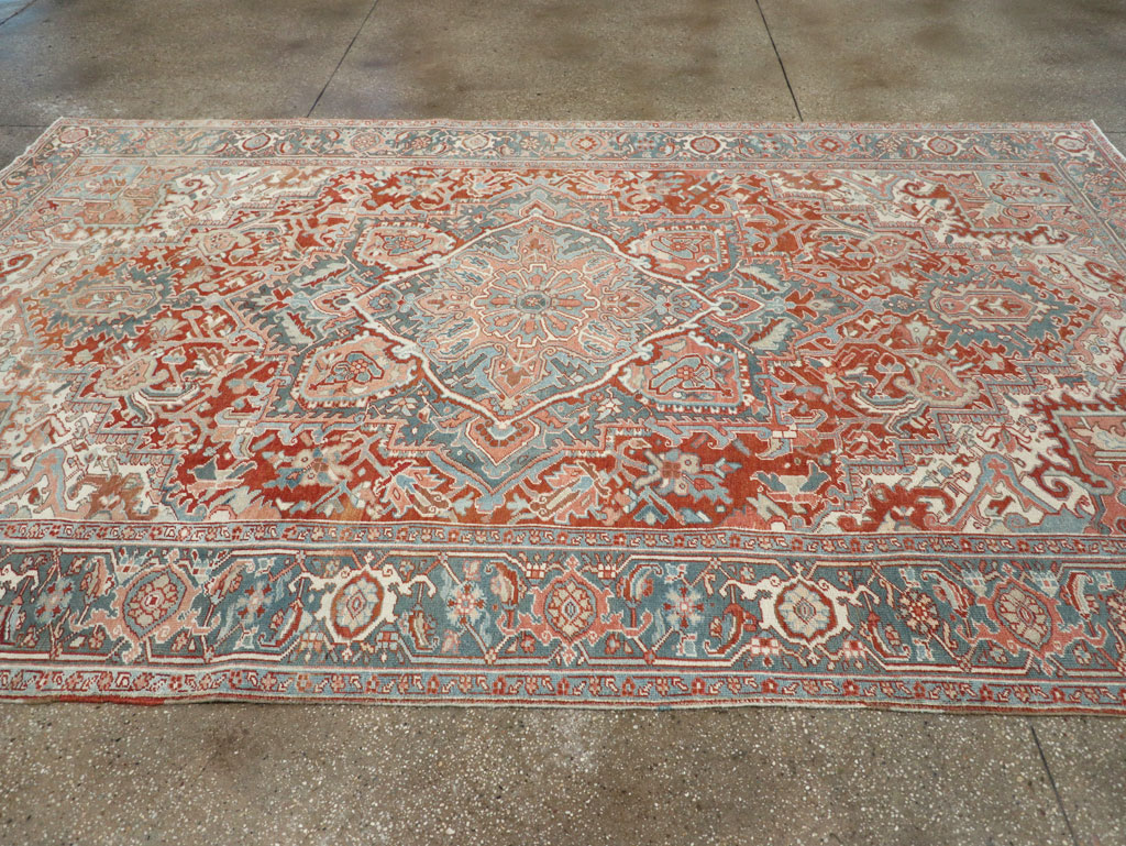 Antique Persian Heriz Room Size Carpet, No.32229 - Galerie Shabab