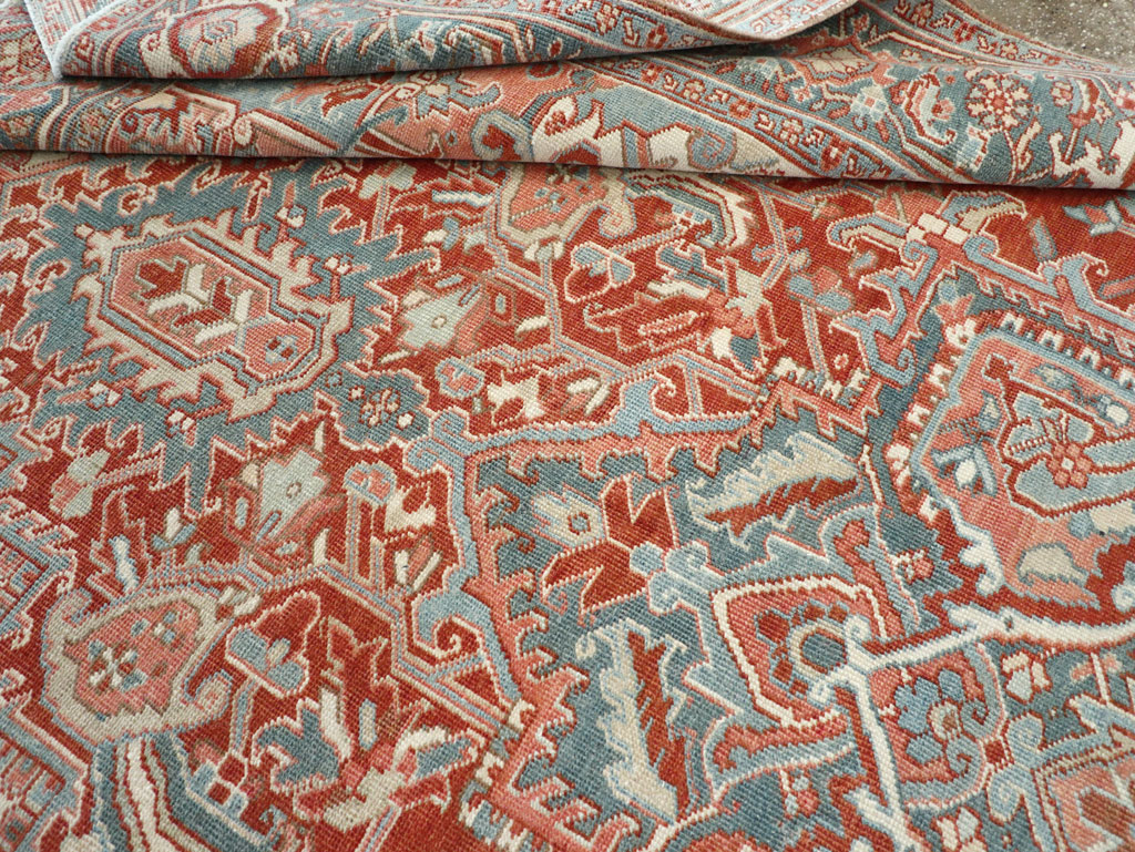 Antique Persian Heriz Room Size Carpet, No.32229 - Galerie Shabab