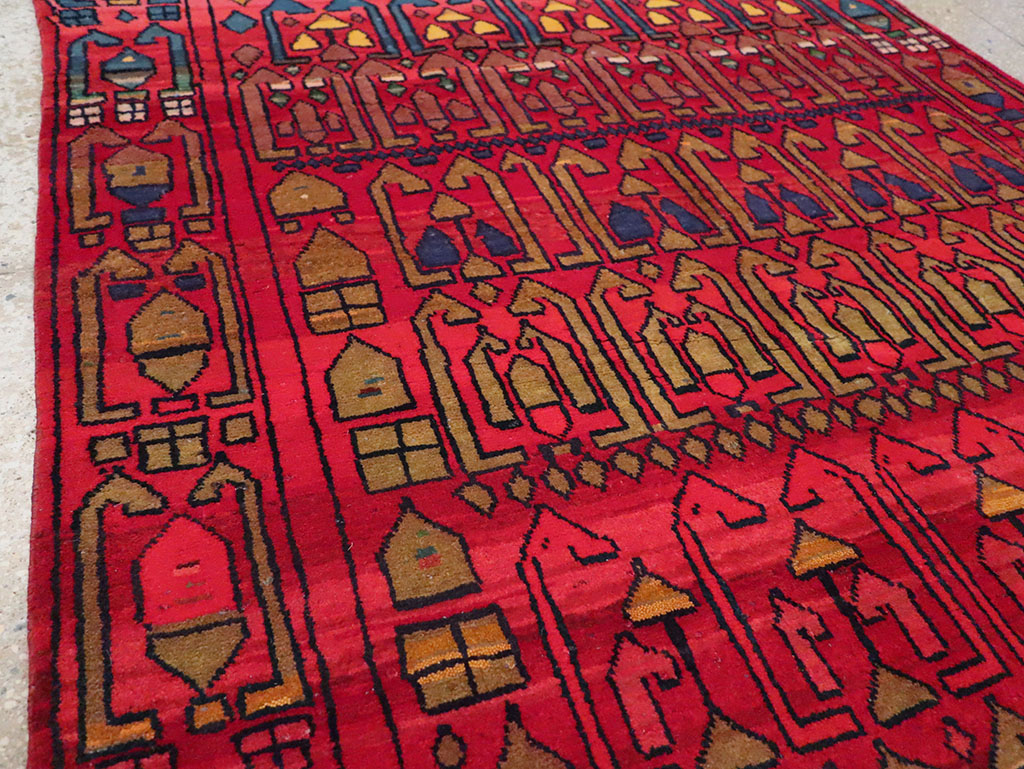 Vintage Persian Gabbeh Accent Rug, No.32232 - Galerie Shabab