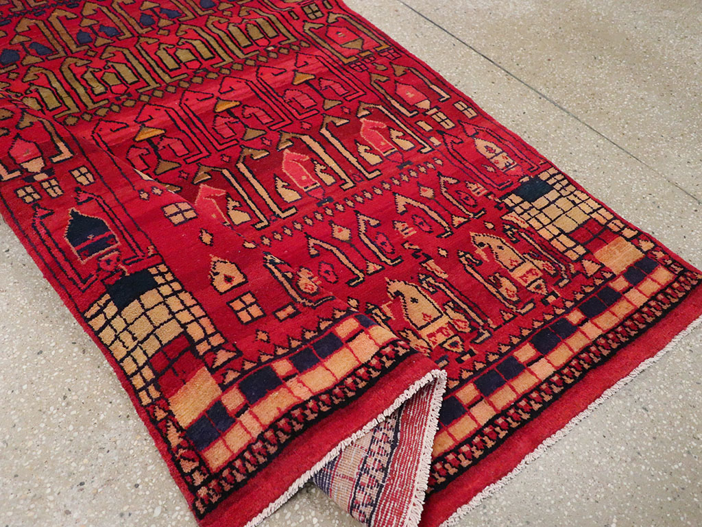 Vintage Persian Gabbeh Accent Rug, No.32232 - Galerie Shabab