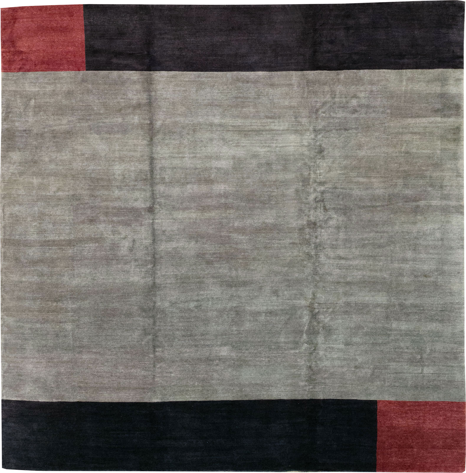 Modern Tibetan Art Deco Style Large Square Carpet, No.32241 - Galerie Shabab