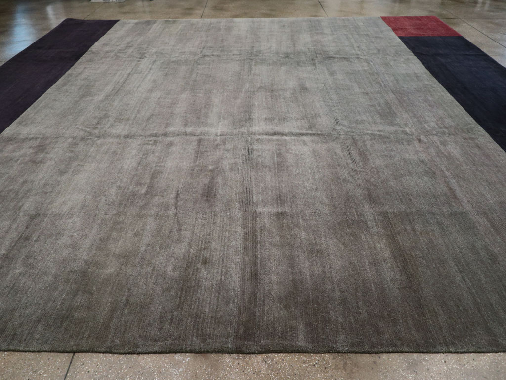 Modern Tibetan Art Deco Style Large Square Carpet, No.32241 - Galerie Shabab